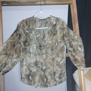 Snakeskin sheer shirt